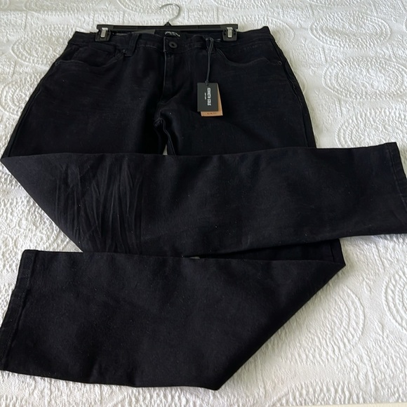 KENNETH COLE Men Slim Fit, Stretch Black Demin - Picture 4 of 13